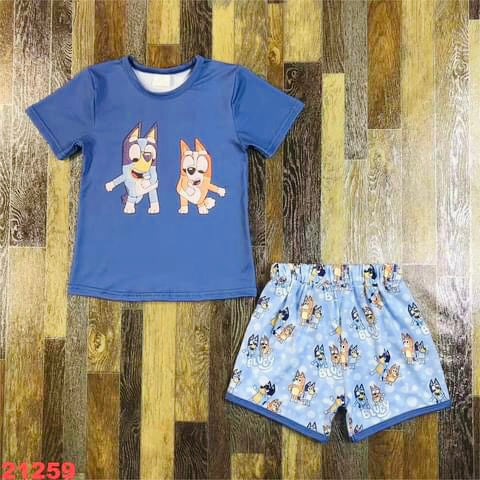 Dancing Pups two piece short set