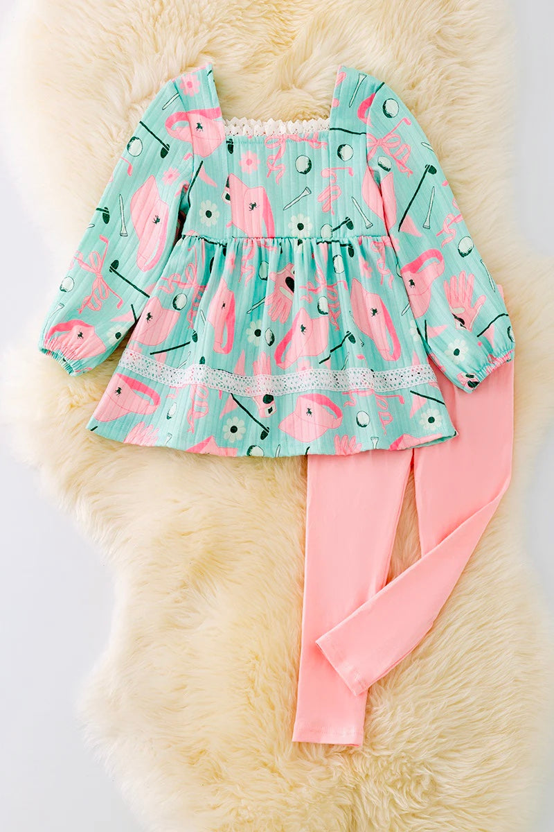 Mint Golfer two piece boutique set