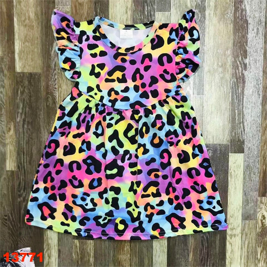 Colorful leopard dress