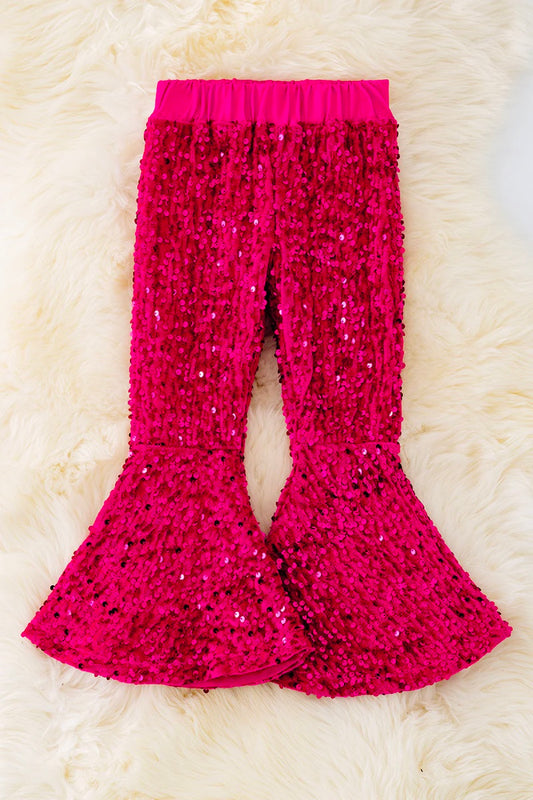 Hot Pink sequin bellbottoms