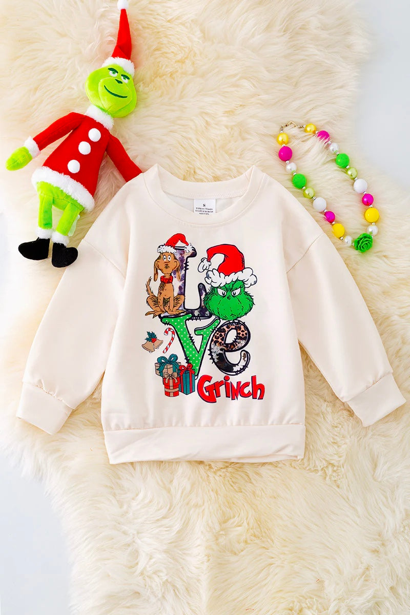 LOVE green guy sweatshirt