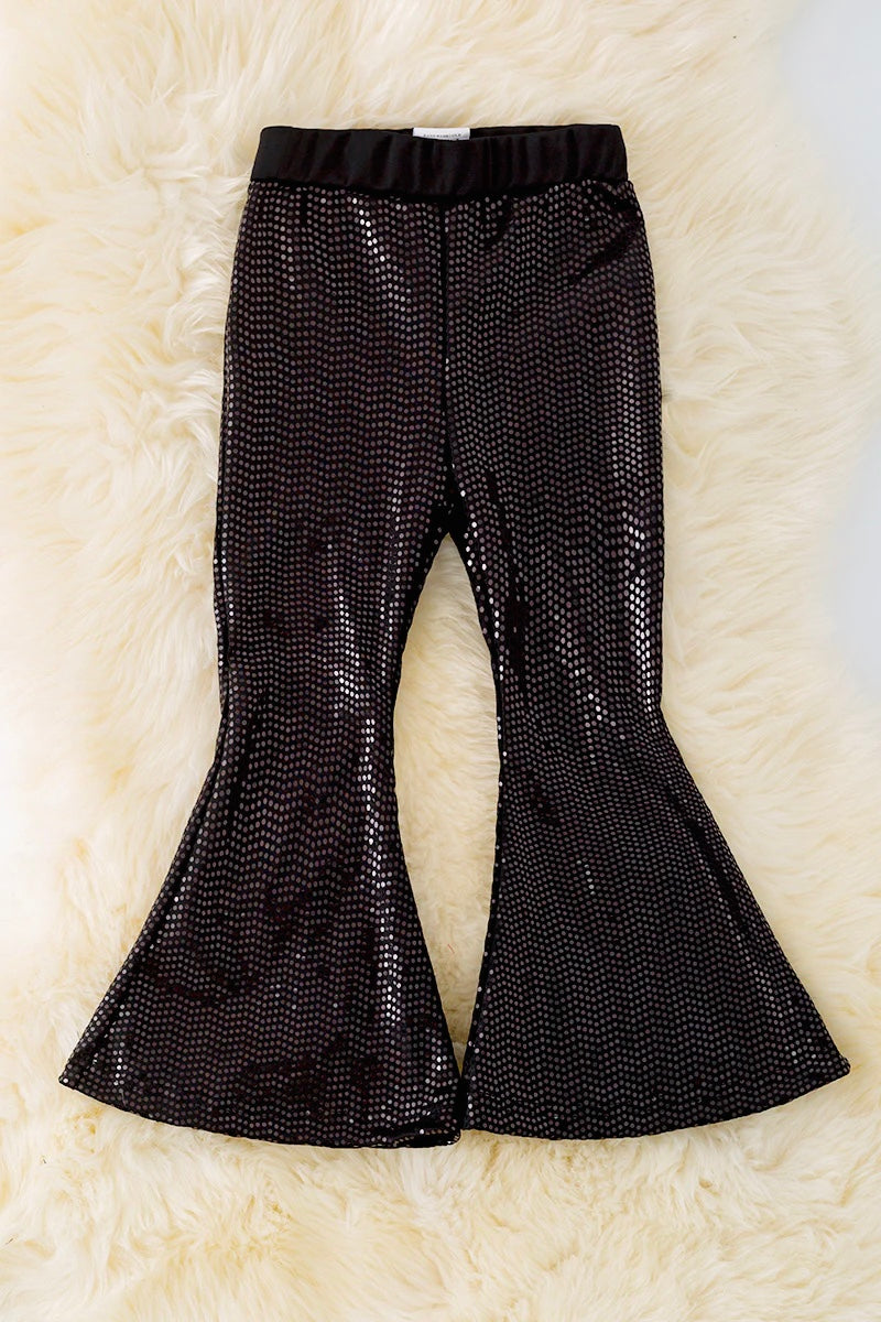 Disco Diva black shimmer Bellbottoms