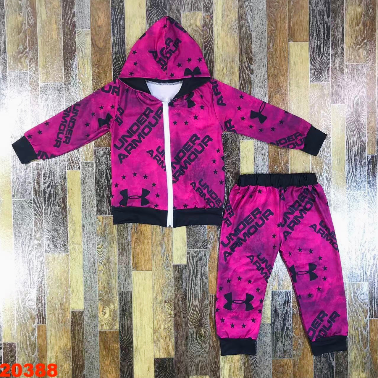 Pink/purple tie dye zip up set