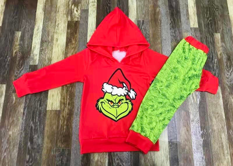 Green Guy happy holidays hoodie set