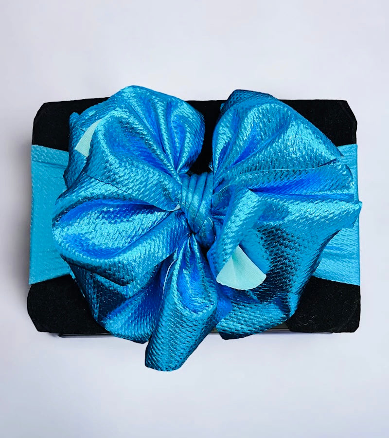 Ocean Blue metallic XL bow