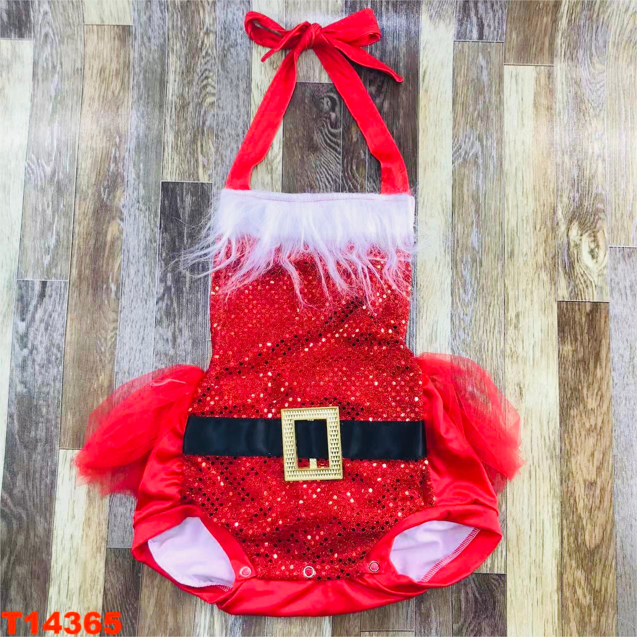 Santa Baby Romper- RED