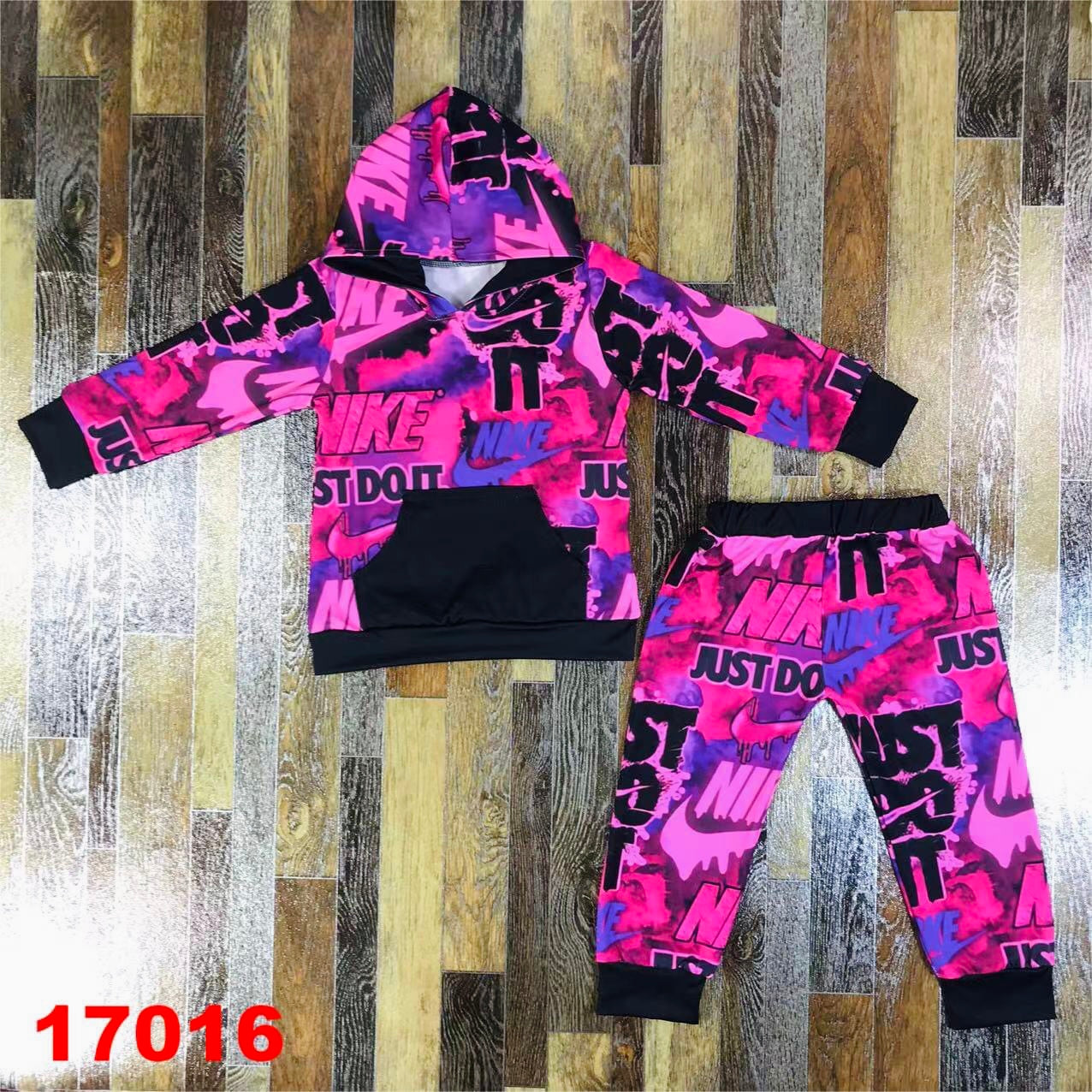 Pink Splash hoodie set