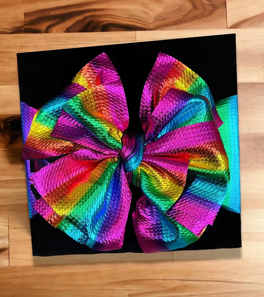 Rainbow Metallic XL bow