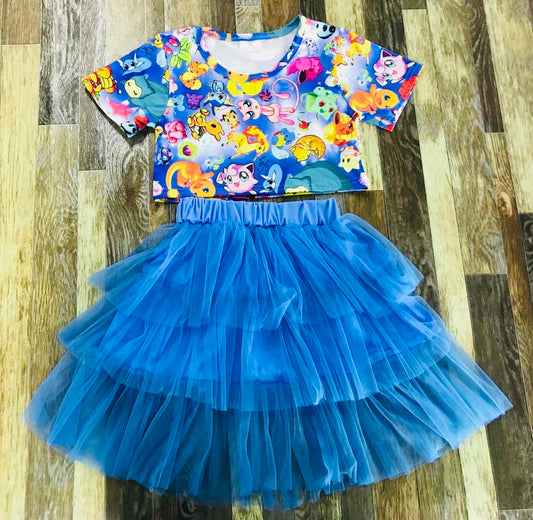 Pokémon tulle skirt set