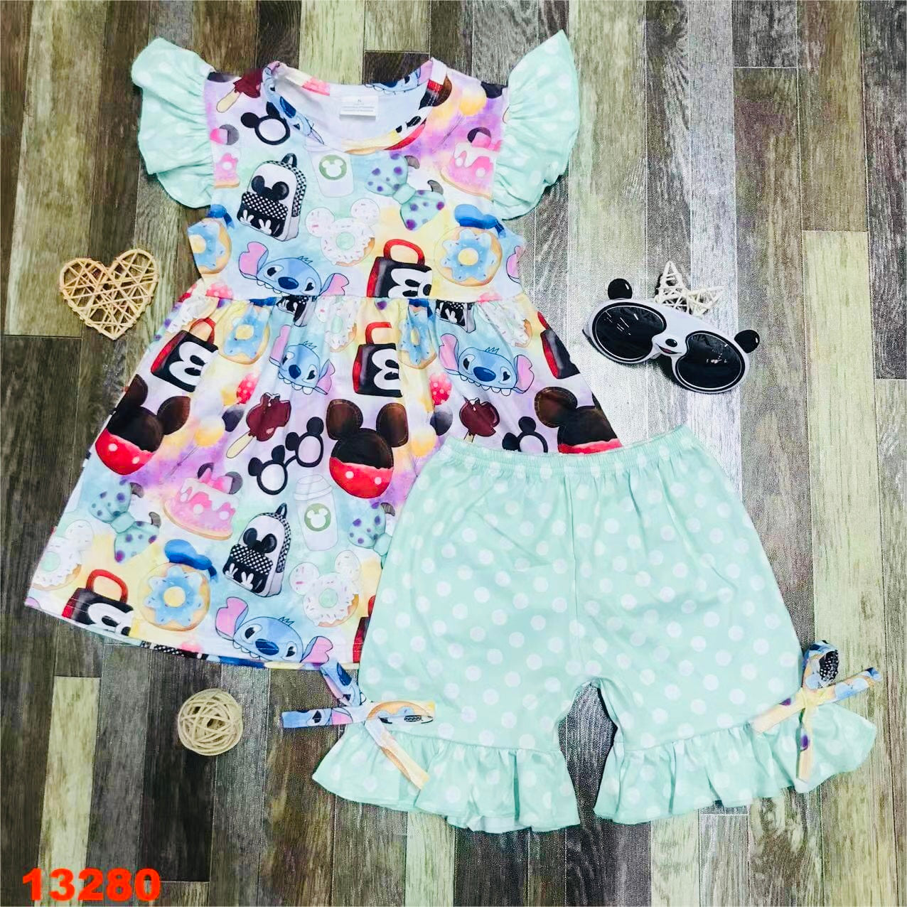 Disney Fun short set