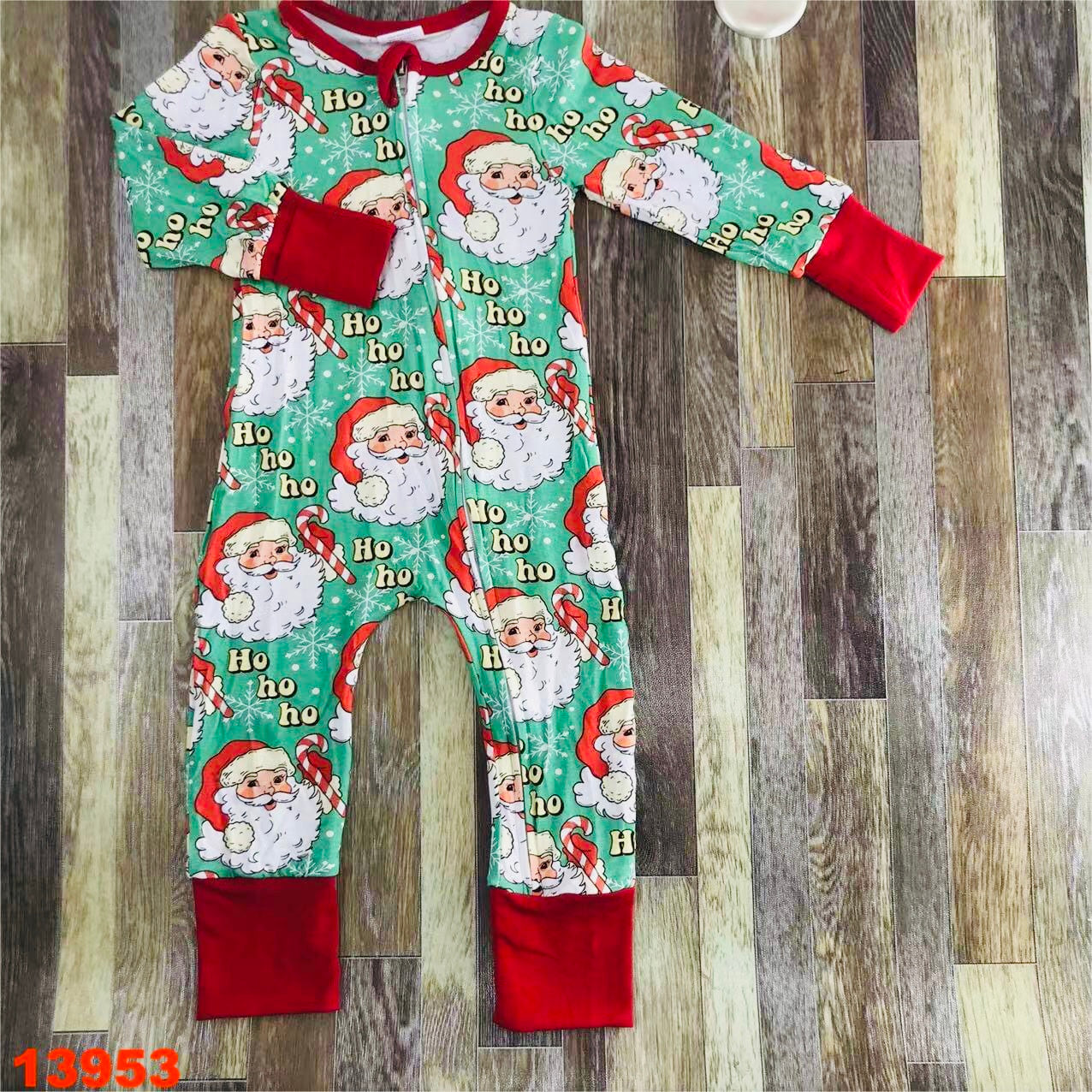 Merry Christmas zip up romper