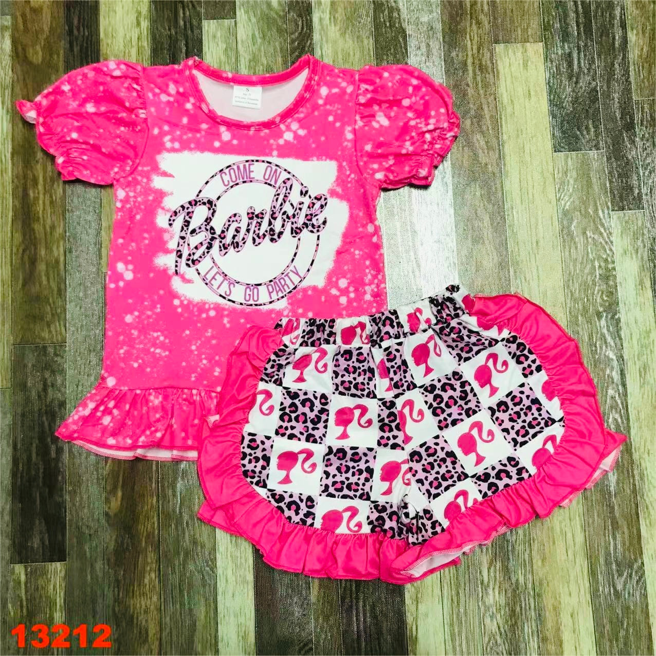 Let’s Go Party Barbie short set