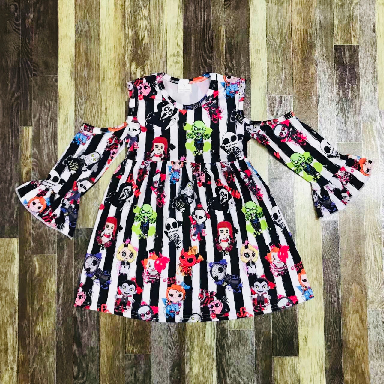 Little Goblins cold shoulder dress