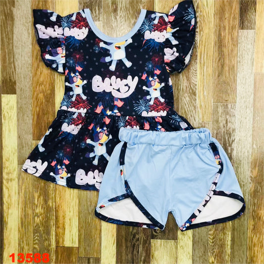 Bluey in the USA short set