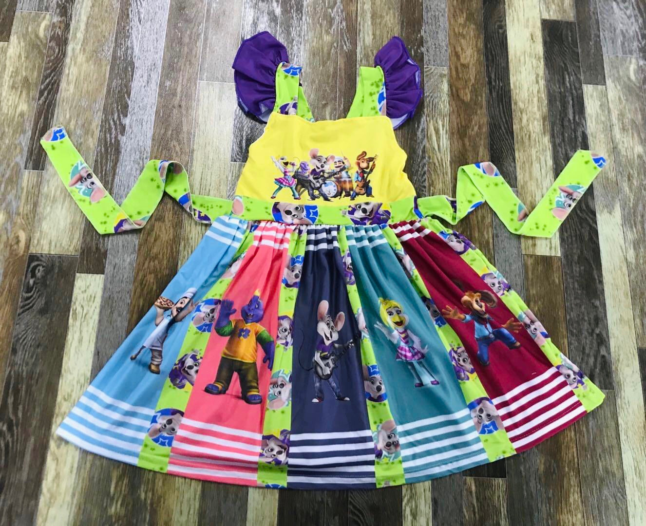 Chuck E. Twirl dress