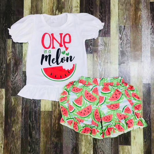 One in a melon 🍉 short set