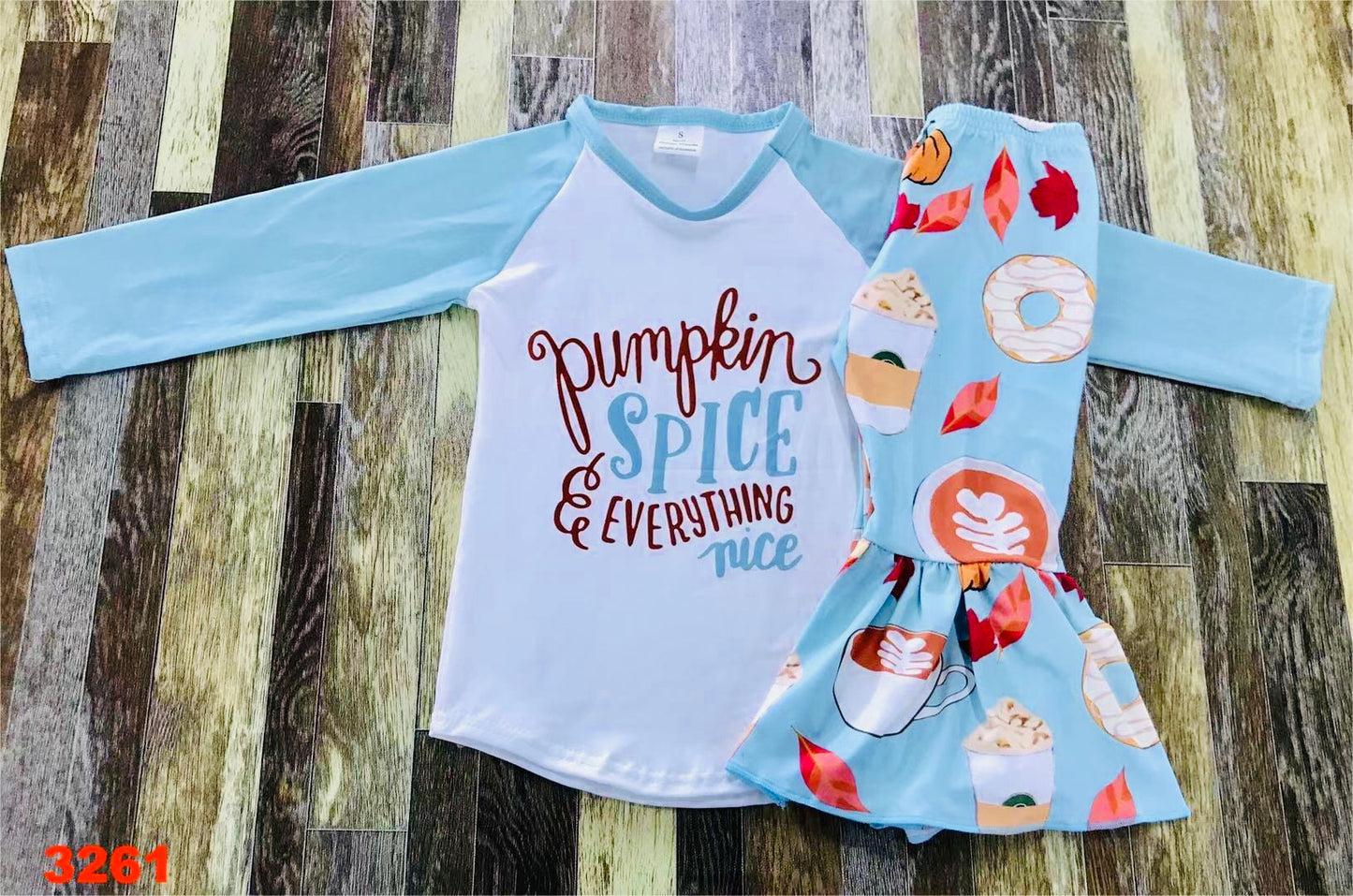 Pumpkin Spice bellbottom set