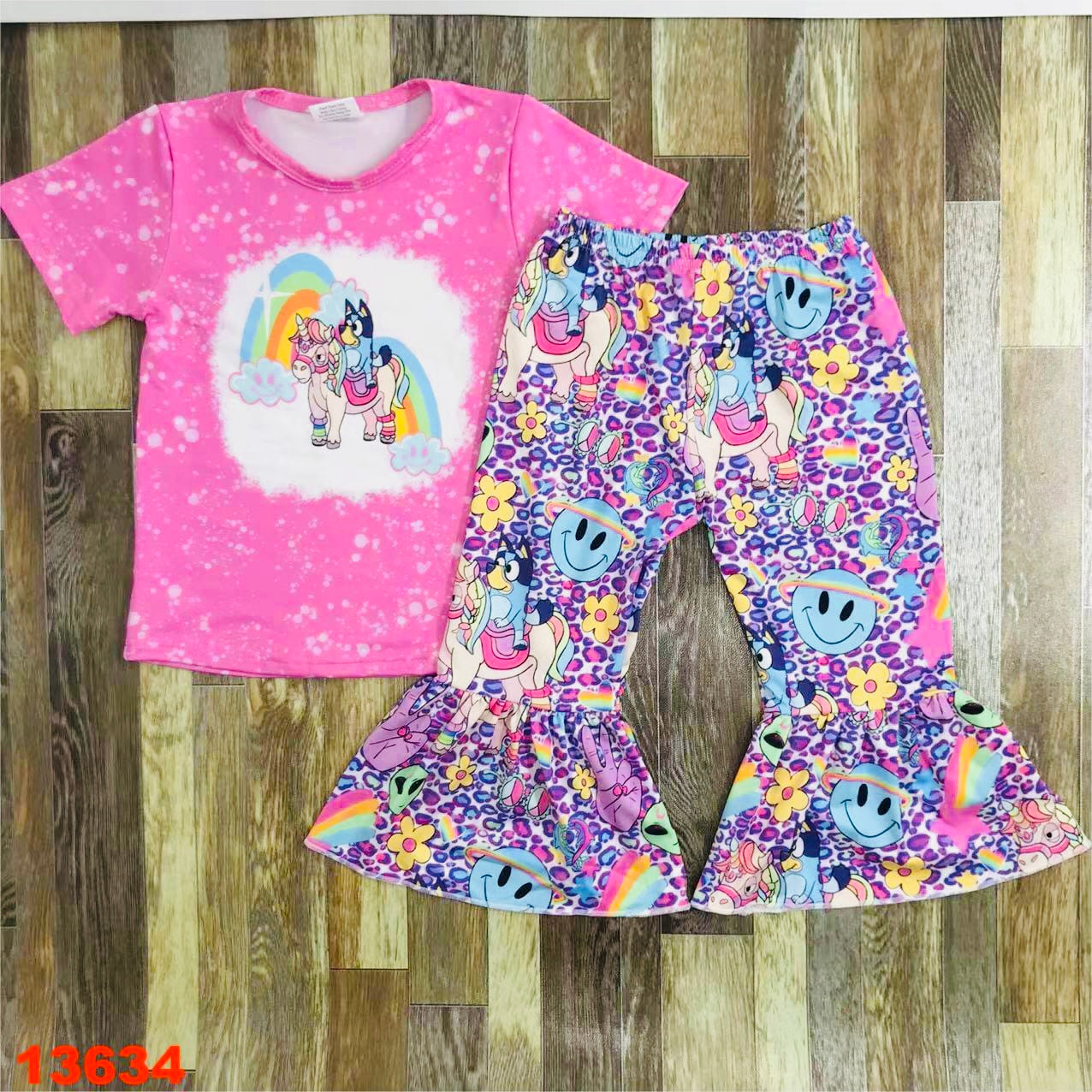 Bluey’s Unicorn 🦄 Bellbottom set