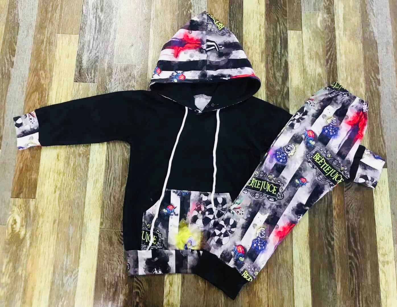 Beetlejuice hoodie set