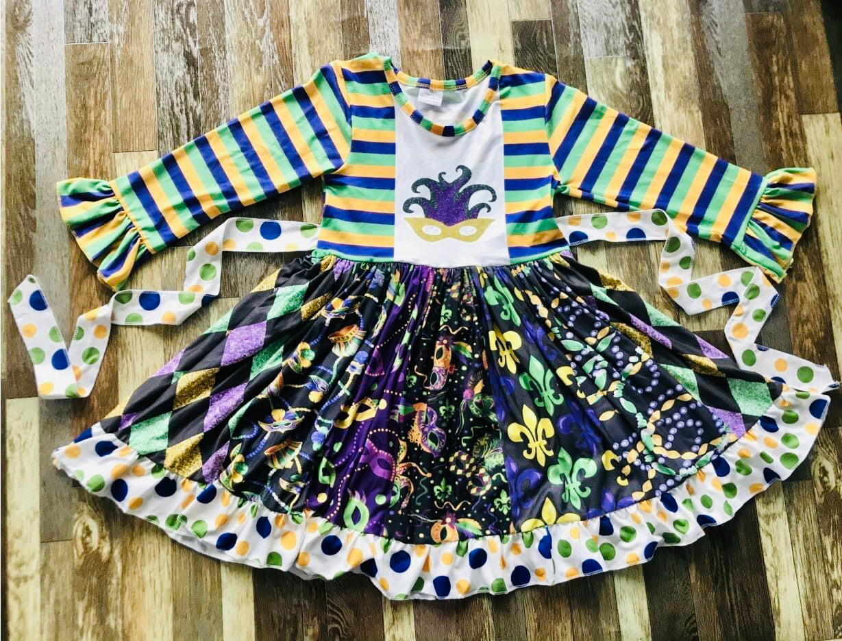 Mardi Gras twirl dress