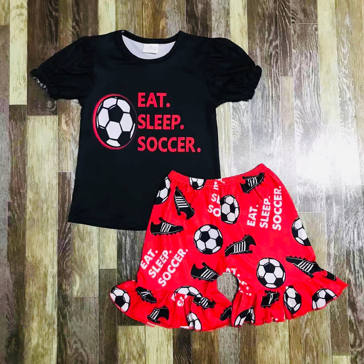 Eat Sleep Soccer ⚽️ short set