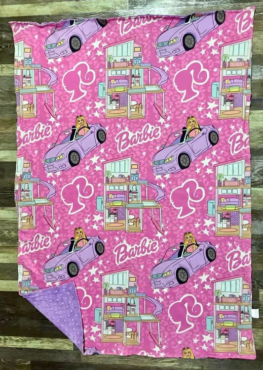 Barbie Dreamhouse Minky Blanket