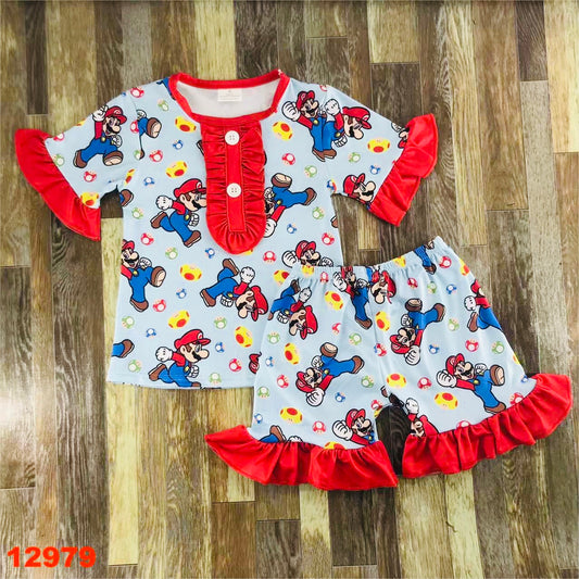 Mario ruffle PJ set