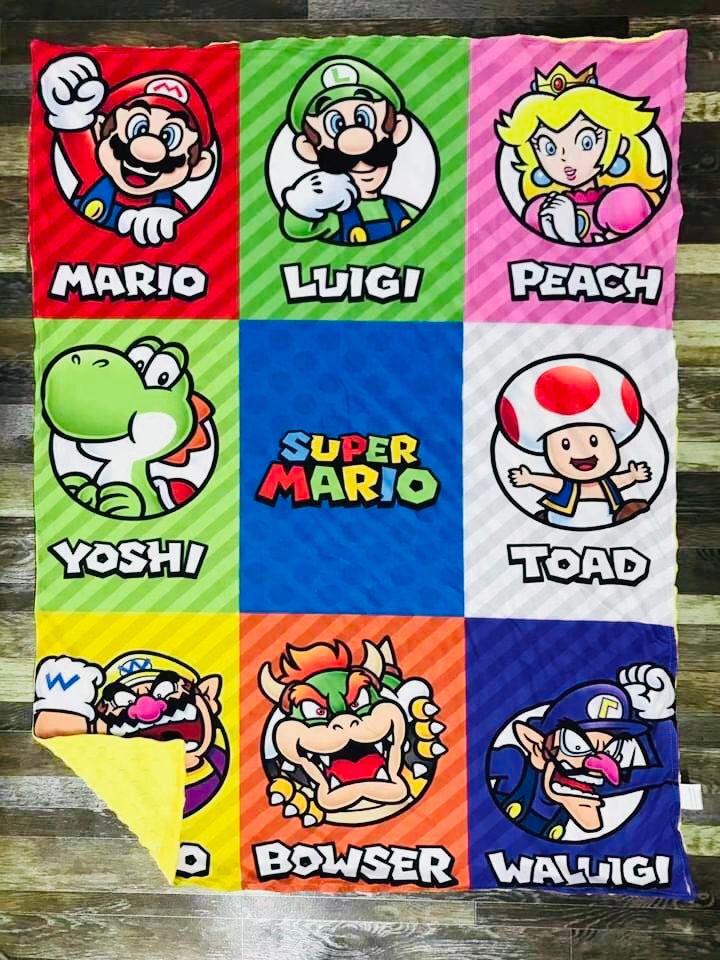 Mario minky blanket