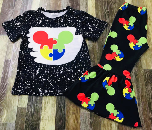 Autism Awareness Bellbottom set