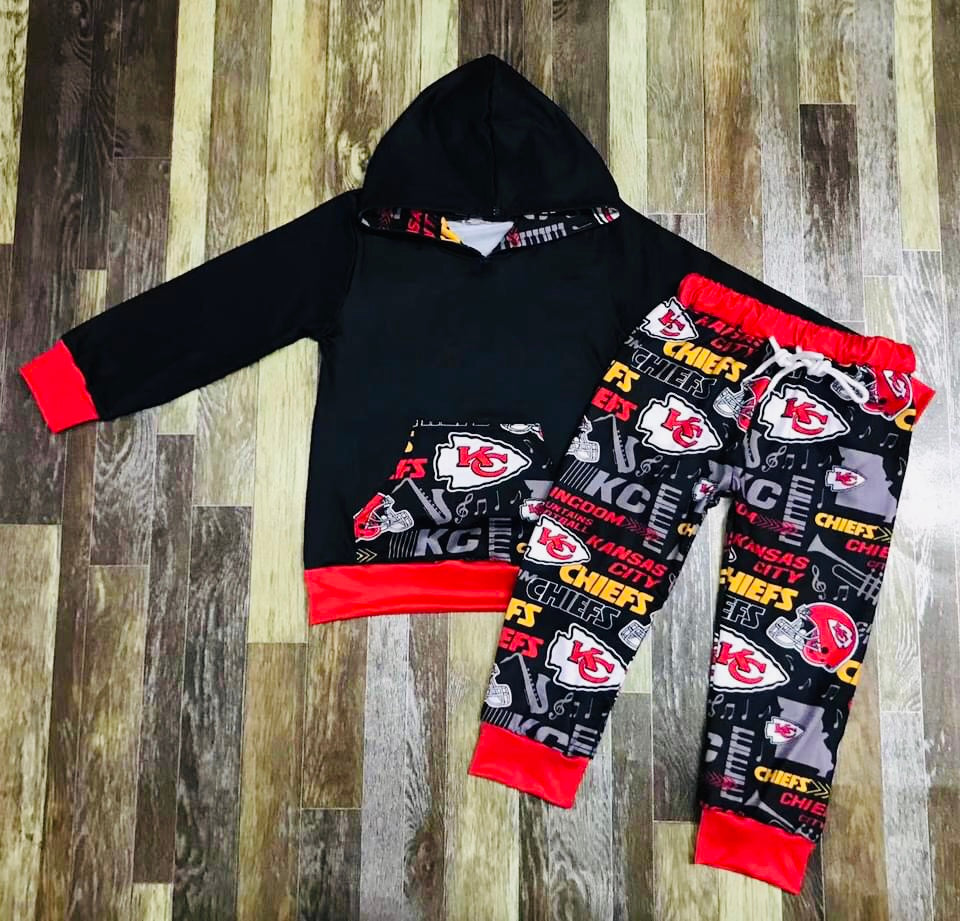 Chiefs fan hoodie set