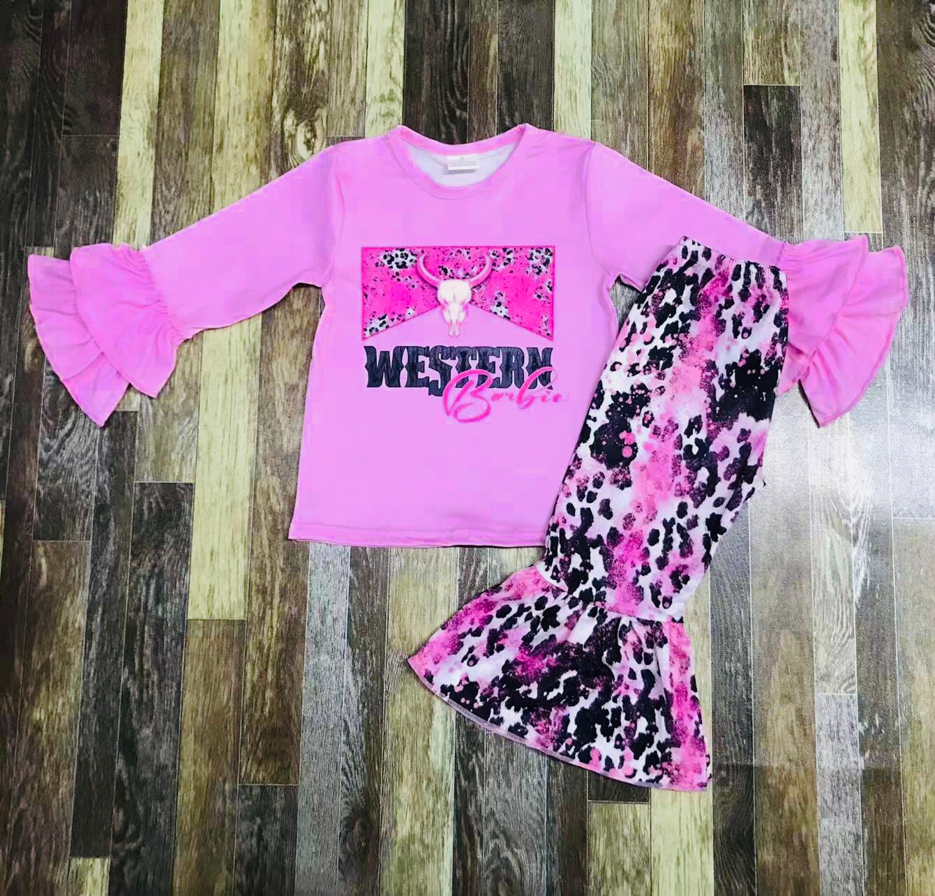 Western Barbie Bellbottom set