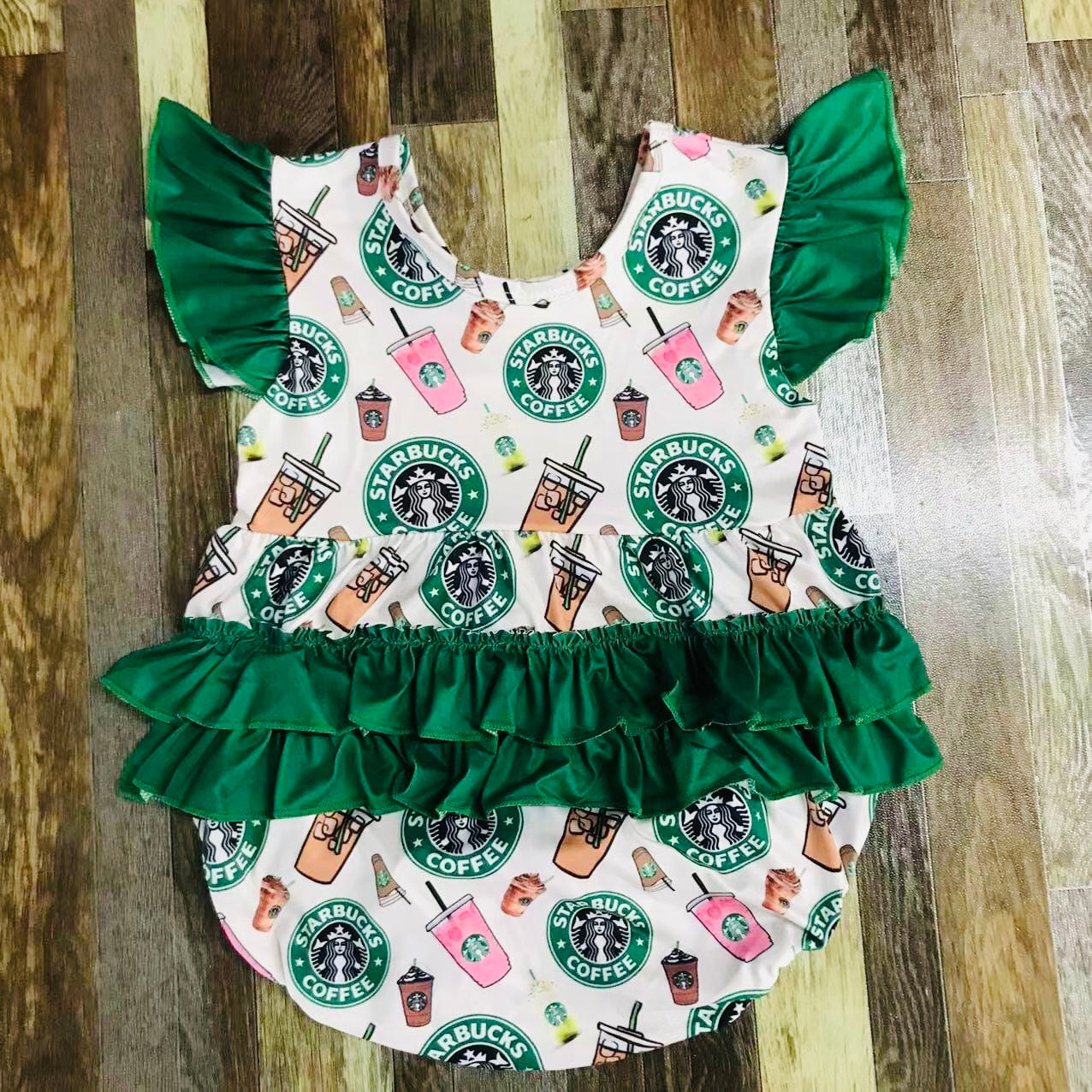 Starbucks me! Ruffle romper