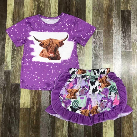 Plum Crazy Highland Cow set