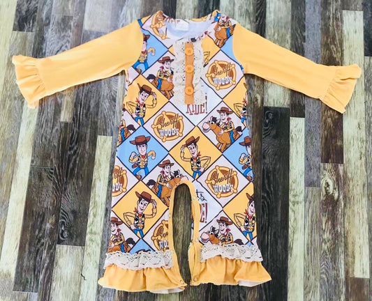 Toy story sheriff Woody ruffle romper