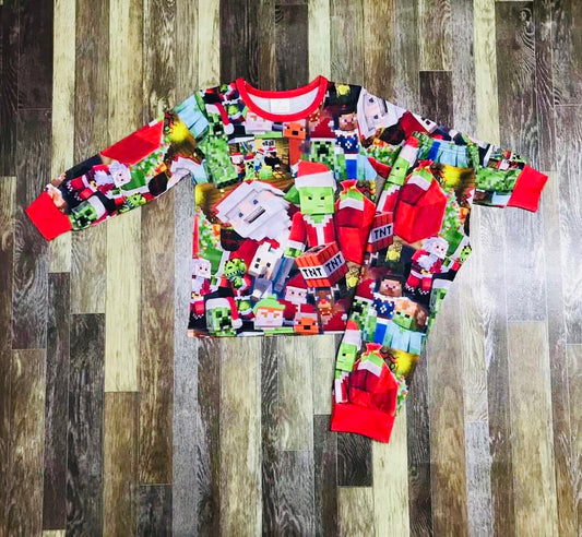 Minecraft Christmas Pajamas-boy