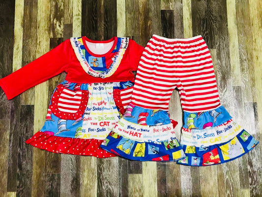 Seuss ruffle boutique set