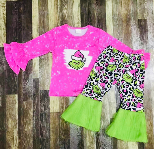 Pink and leopard Grinch set