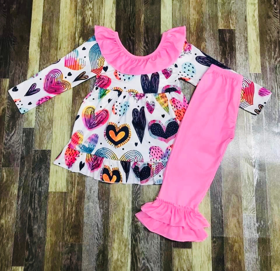 Crayon Hearts Boutique set💜