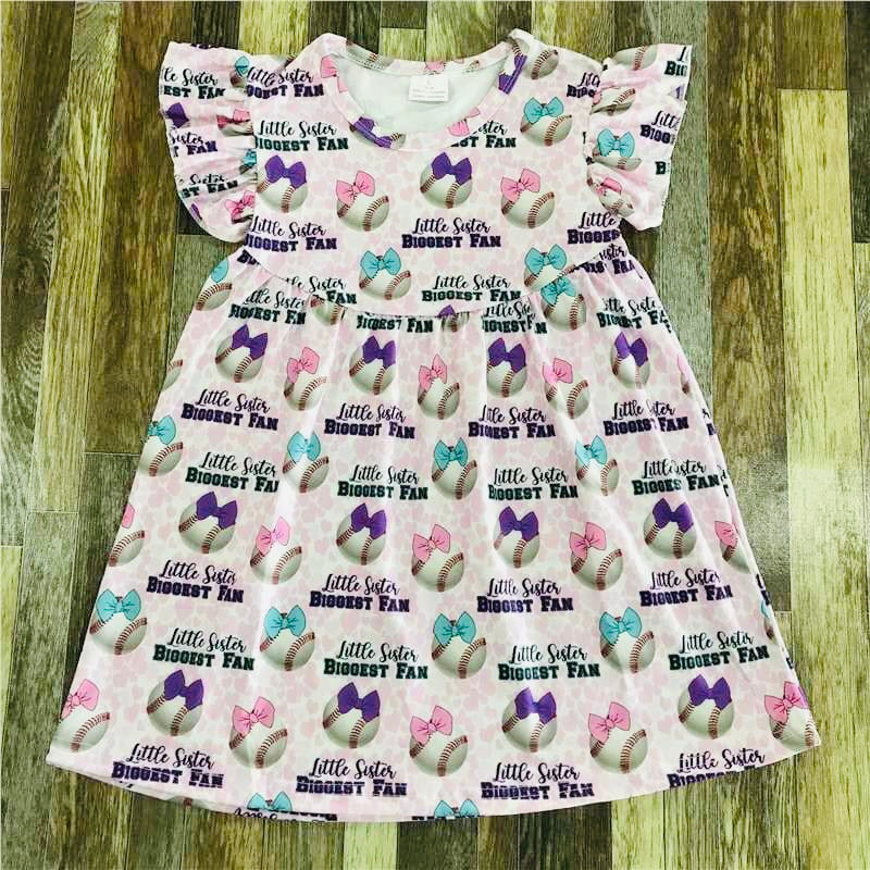 Little Sister baseball fan dress