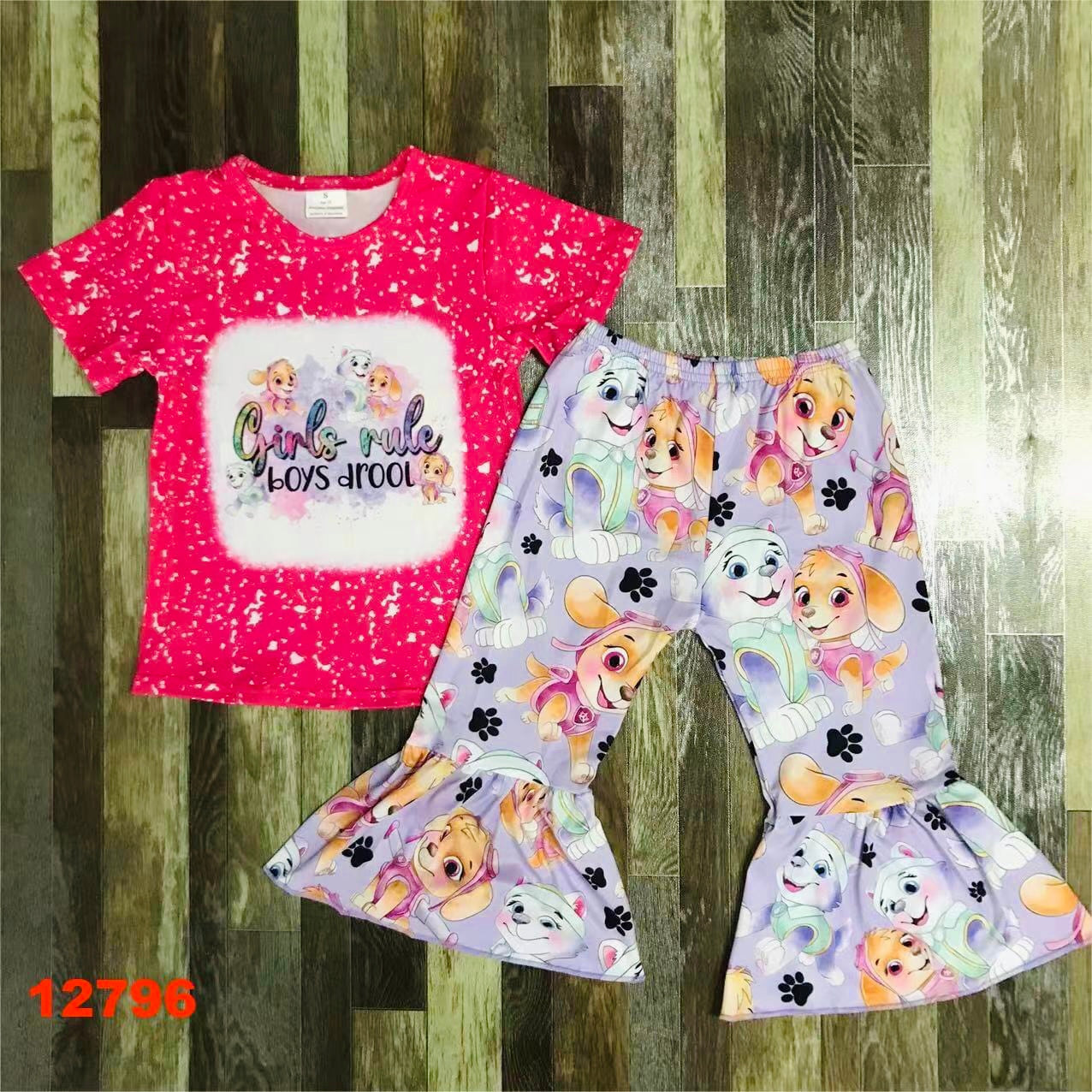 Girls Rule Paw Patrol Bellbottom set