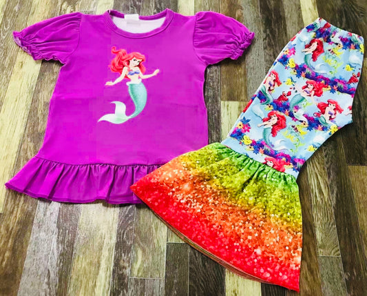 The Little Mermaid Bellbottom set