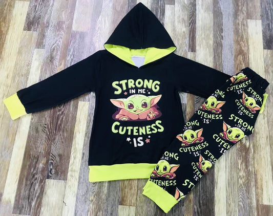 Strong in me Yoda hoodie set