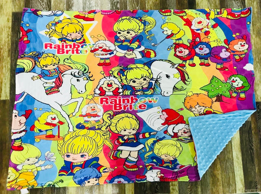 Rainbow Brite minky blanket