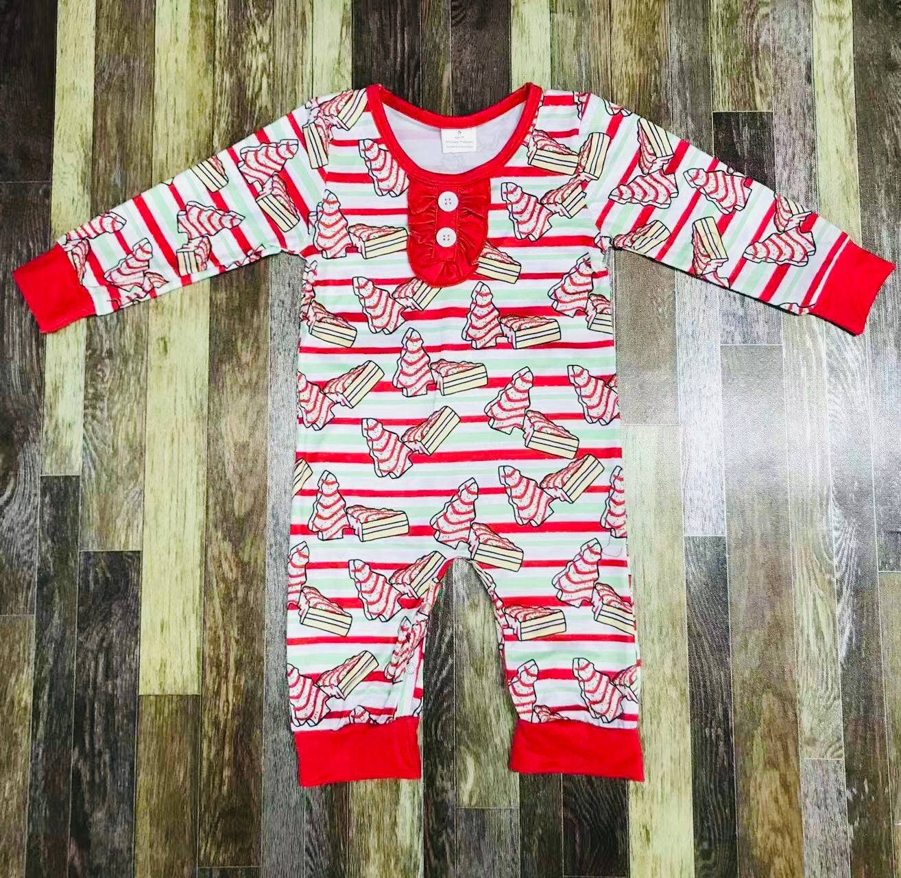 Christmas tree cake romper