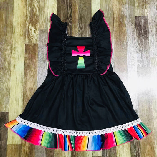 Serape and Cross sleeveless dress