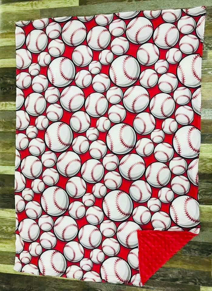 Baseball dreams minky blanket