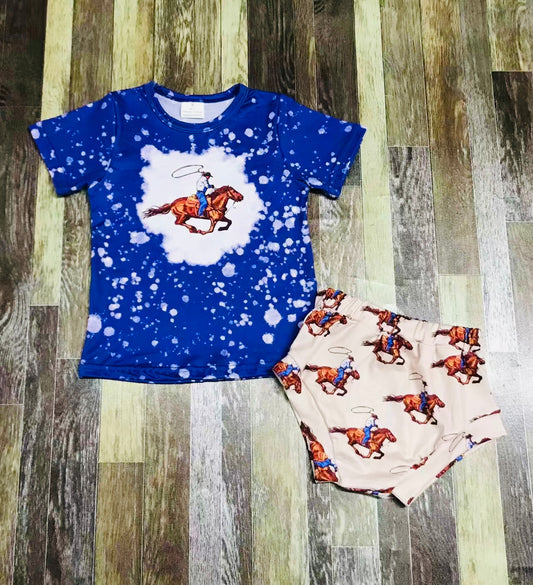 Little Cowboy Bummie and T-shirt set