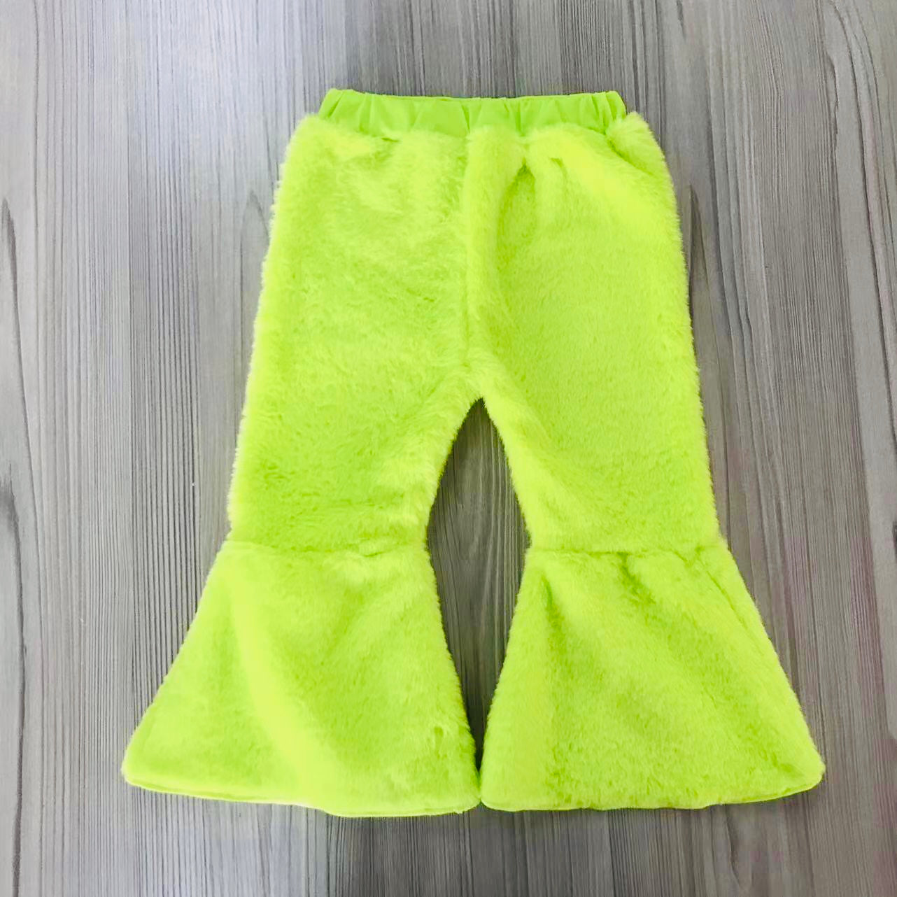 Sherpa bell bottoms- grinch green