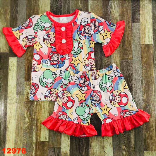 Mario ruffle PJ set