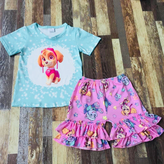 Skye Paw Patrol ruffle short set